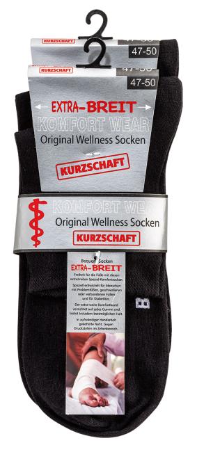 4 Paar TippTexx 24 kurze Gesundheitssocken EXTRA-BREITE Socken Kurzschaft